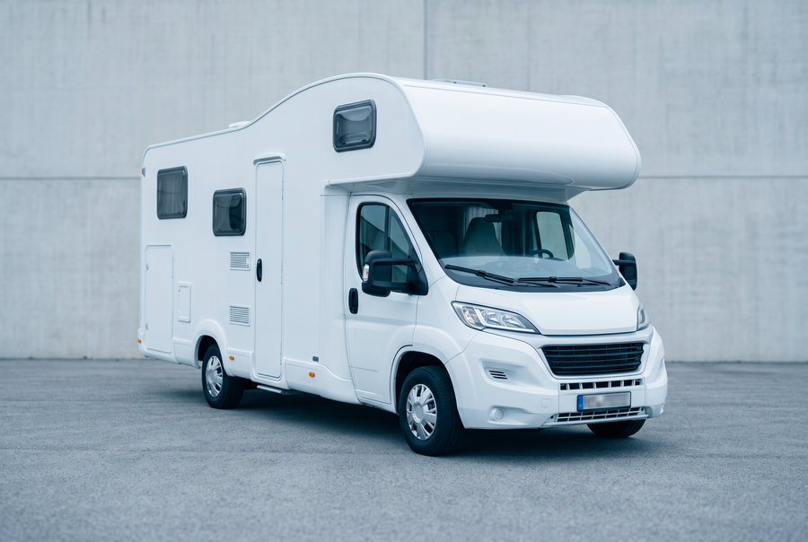 Weißes Wohnmobil in einwandfreiem Zustand
